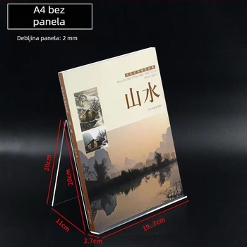 Prozirni akrilni držač knjiga i izložbeni stalak za knjižnice i knjižare; pogodan za slikovnice i mobilne telefone; stalak za prijenos uživo