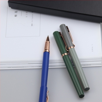 Metalna gel olovka s mat završnim premazom, tinta na bazi vode, olovka za potpis za fakultet i ured