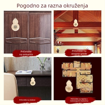 Taoistička bakrena metalna naljepnica za zaštitu od požara i osam trigrama, ukras kućnog ugla