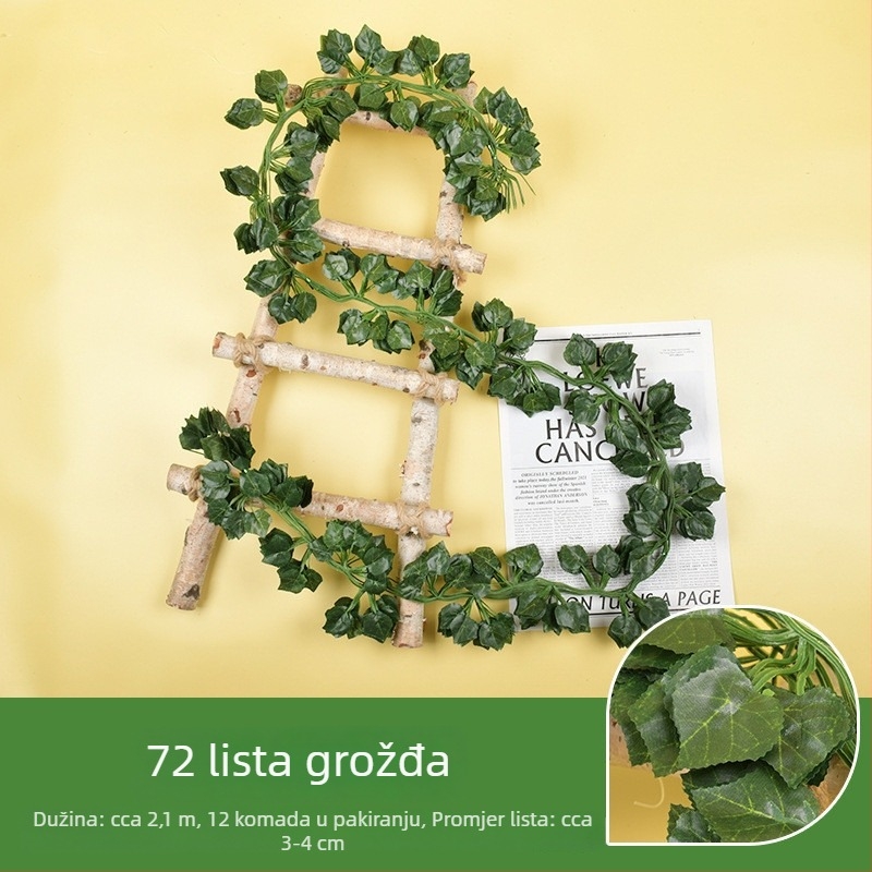 Lažne lišće bršljana, vinova loza za zidnu dekoraciju, viseća biljka