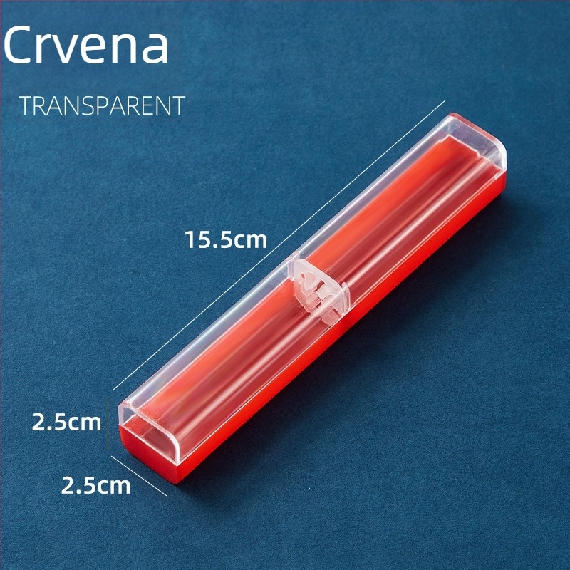 Prozirna kutija za olovku s poklopcem, elegantna i kompaktna kutija za potpisnu olovku, šareni poluprozirni završetak