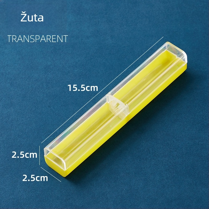 Prozirna kutija za olovku s poklopcem, elegantna i kompaktna kutija za potpisnu olovku, šareni poluprozirni završetak