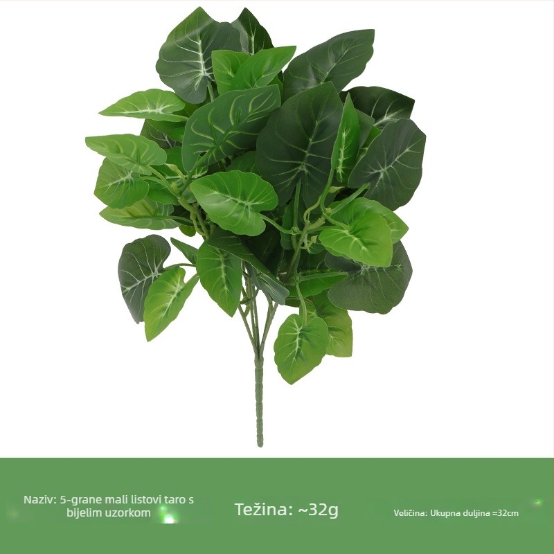 Umjetni zeleni buket s listovima monstera i pothosa za uređenje zida i krajobrazni dizajn