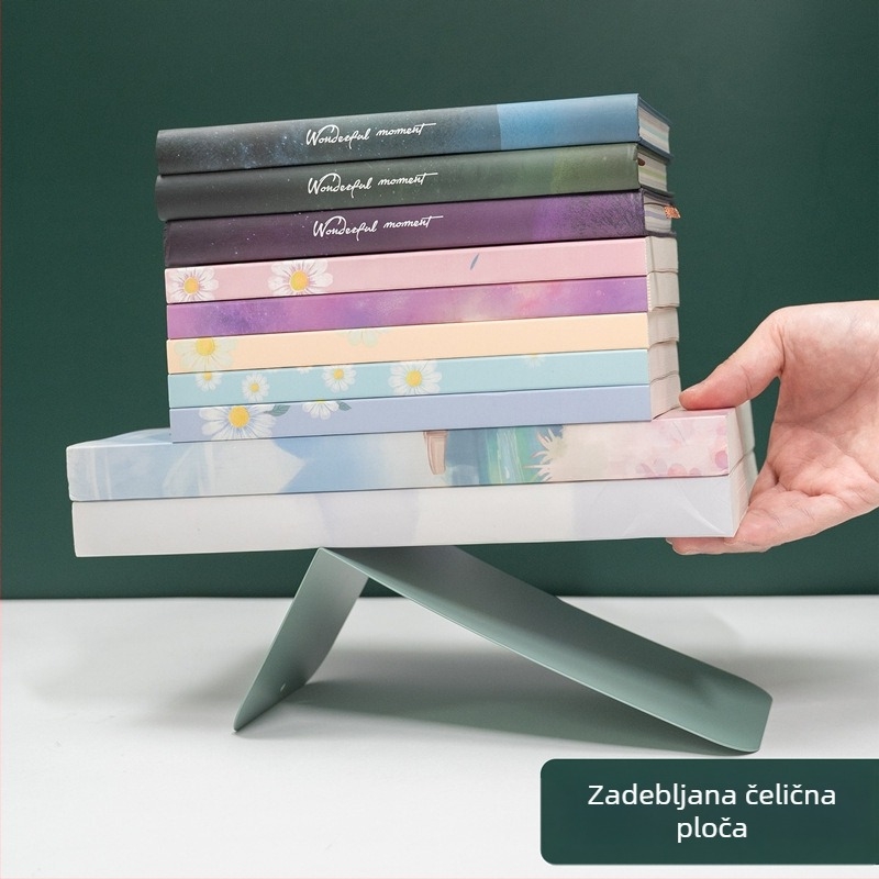 Metalni držač knjiga za stolni prostor – držač knjiga, minimalistički dizajn, za studente
