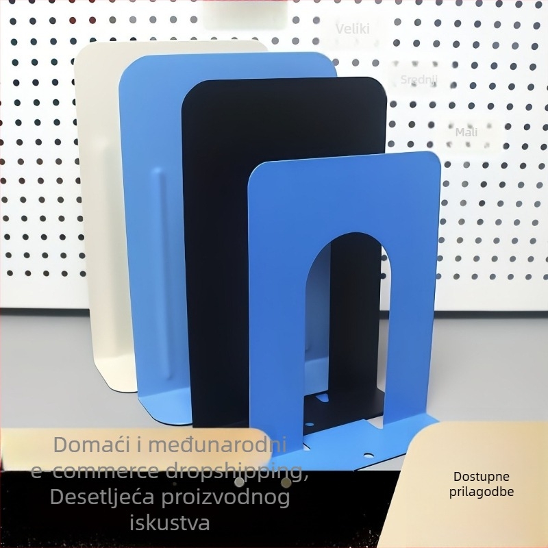 Debeli metalni stalak za knjige, velikih dimenzija, za ured i knjižnicu, stolni organizator i podrška za knjige za studente