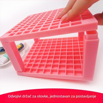 Wei Zhuang četvrtasti držač četkica s 96 odjeljaka za četke s dugim drškama, za uljnu, akvarel i gouache - stalak za sušenje četkica