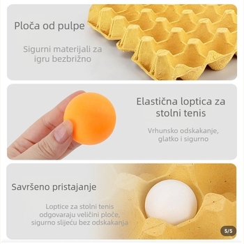 Stolni višestruki set igara: stolni tenis, Gomoku, šahovnica od ljuske jajeta, stolna igra s kuglicama, dječje dame