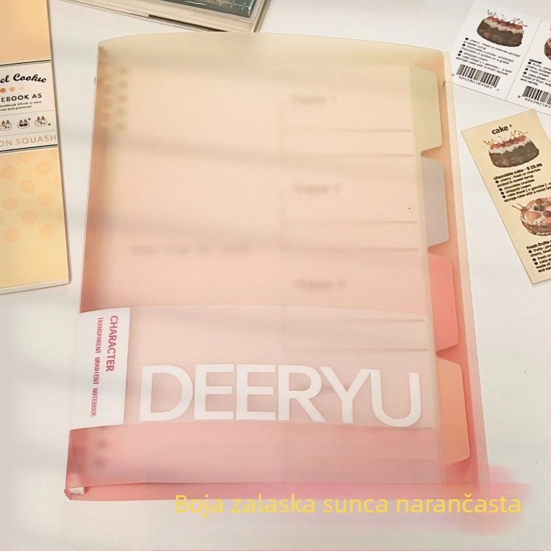 Deer Yu Šareni dnevnik s izmjenjivim listovima, format B5, PP korica, 60 stranica, 80 g papira, za pripremu za magistarski ispit