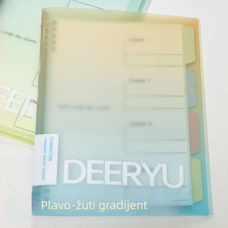 Deer Yu Šareni dnevnik s izmjenjivim listovima, format B5, PP korica, 60 stranica, 80 g papira, za pripremu za magistarski ispit