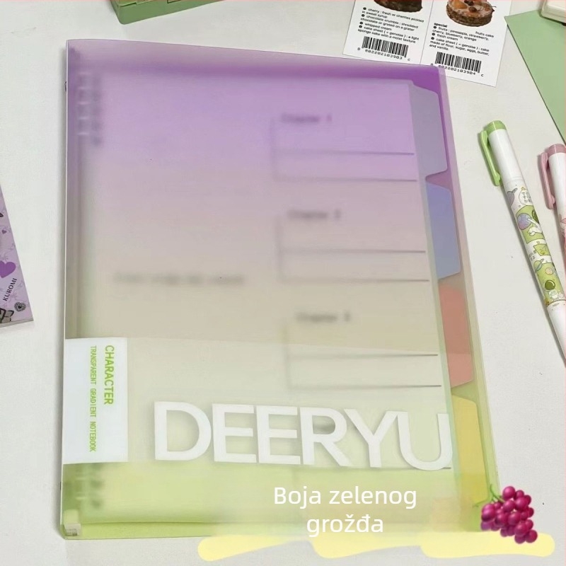 Deer Yu Šareni dnevnik s izmjenjivim listovima, format B5, PP korica, 60 stranica, 80 g papira, za pripremu za magistarski ispit