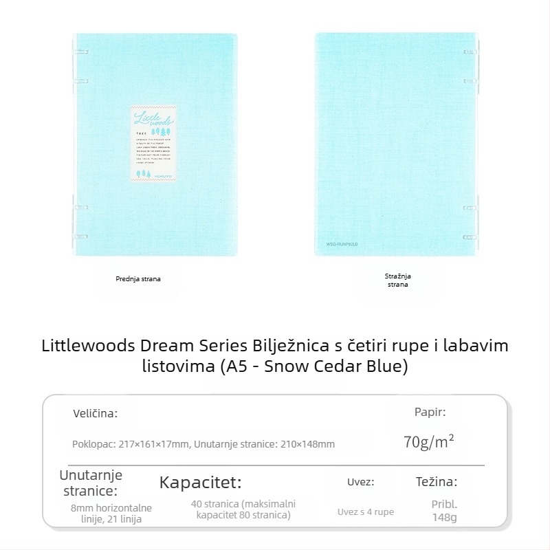 Kokuyo Littlewoods Kimo Dream serija bilježnica s četiri rupe za kampus