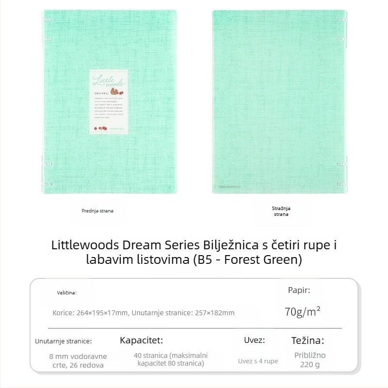 Kokuyo Littlewoods Kimo Dream serija bilježnica s četiri rupe za kampus