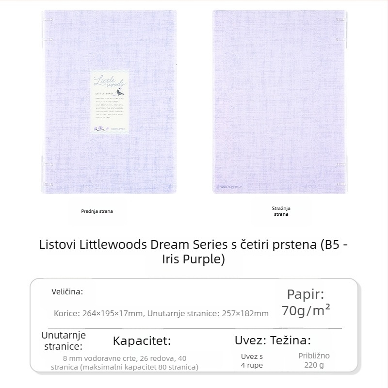 Kokuyo Littlewoods Kimo Dream serija bilježnica s četiri rupe za kampus
