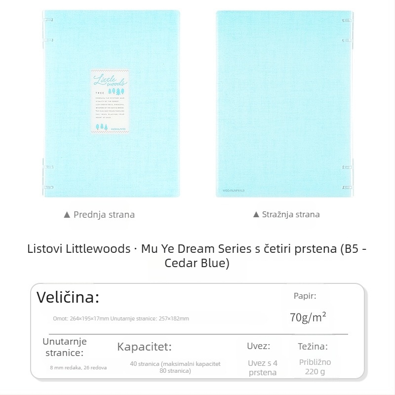 Kokuyo Littlewoods Kimo Dream serija bilježnica s četiri rupe za kampus