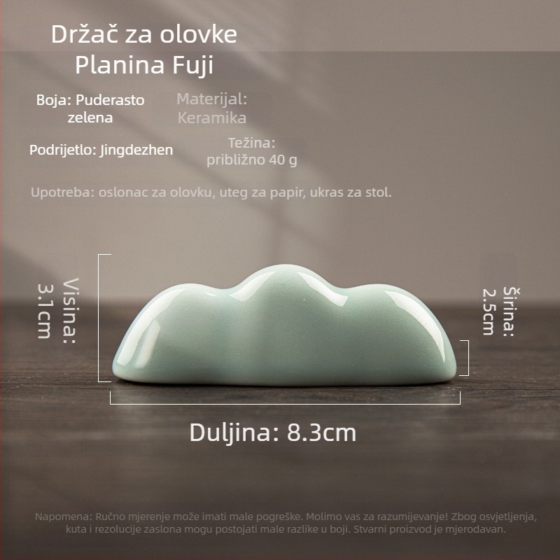 Držač za olovke u obliku oblaka i planine, keramička Ru kiln celadon keramika, kreativni držač za kaligrafiju i Četiri blaga, ukras stola