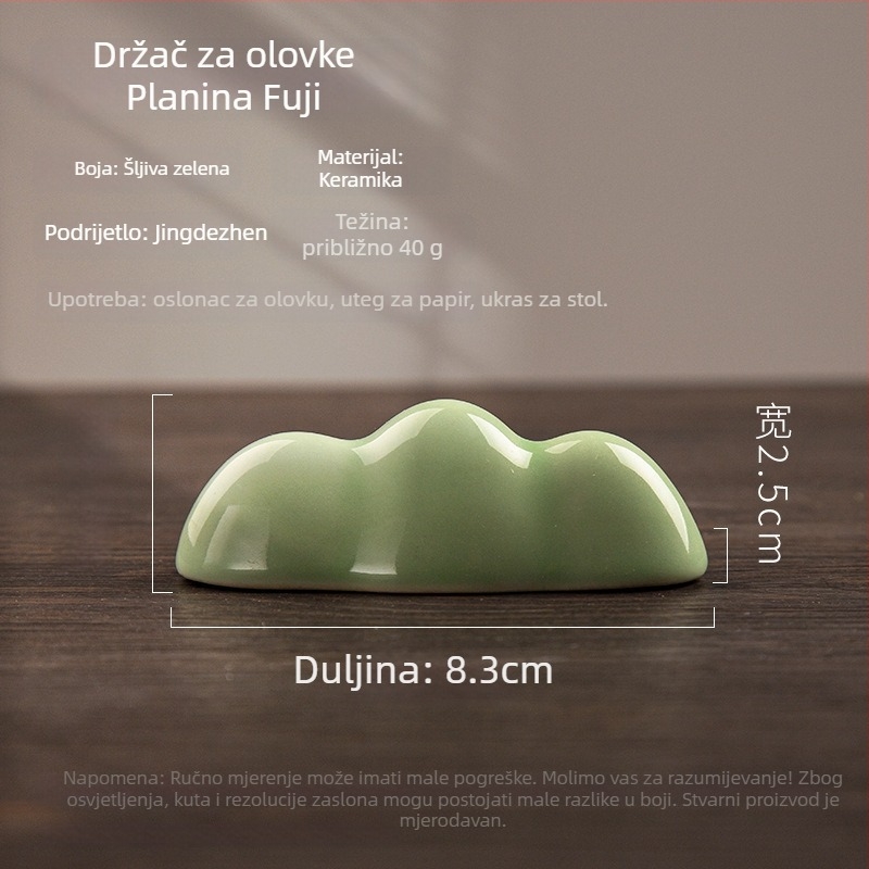 Držač za olovke u obliku oblaka i planine, keramička Ru kiln celadon keramika, kreativni držač za kaligrafiju i Četiri blaga, ukras stola
