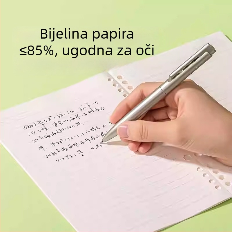 NS359 Bilježnica s dvjema rupama i bežičnim povezivanjem, format B5/A5, unutarnje stranice 80 g/m², 40 stranica po bilježnici