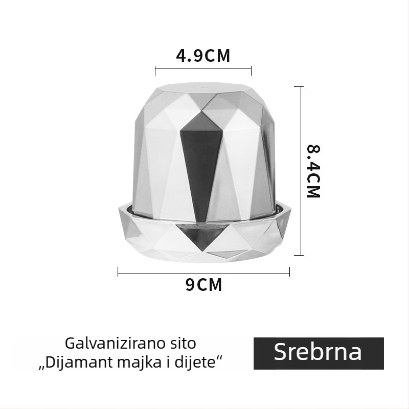 Kreativna posuda za kocke s dijamantnim uzorkom za bar KTV, prilagođeno logo i boje kockica
