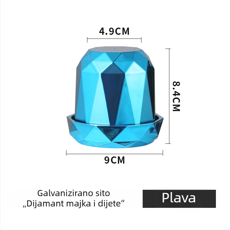 Kreativna posuda za kocke s dijamantnim uzorkom za bar KTV, prilagođeno logo i boje kockica