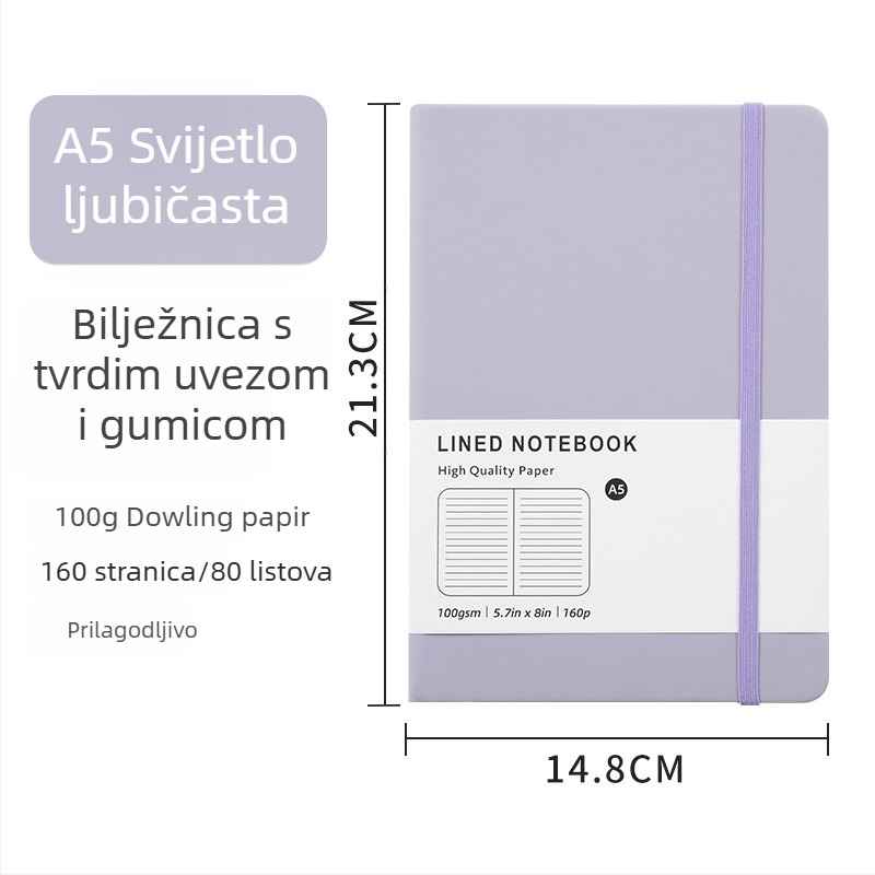 Poklon set: bilježnica s kožnim omotom i remenom (A5) te minimalistička bilježnica (A6)