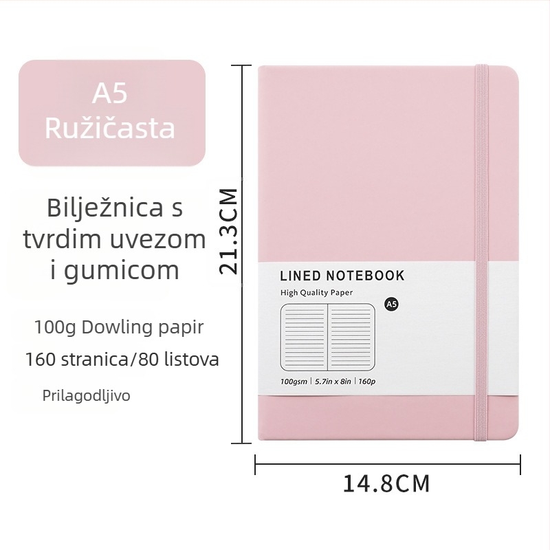 Poklon set: bilježnica s kožnim omotom i remenom (A5) te minimalistička bilježnica (A6)