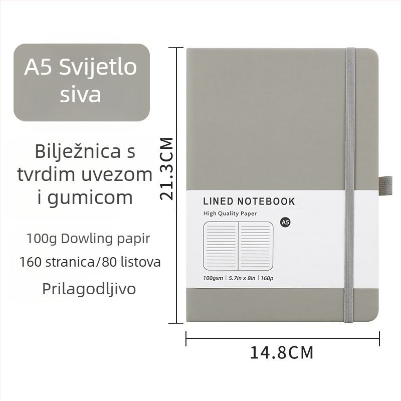 Poklon set: bilježnica s kožnim omotom i remenom (A5) te minimalistička bilježnica (A6)
