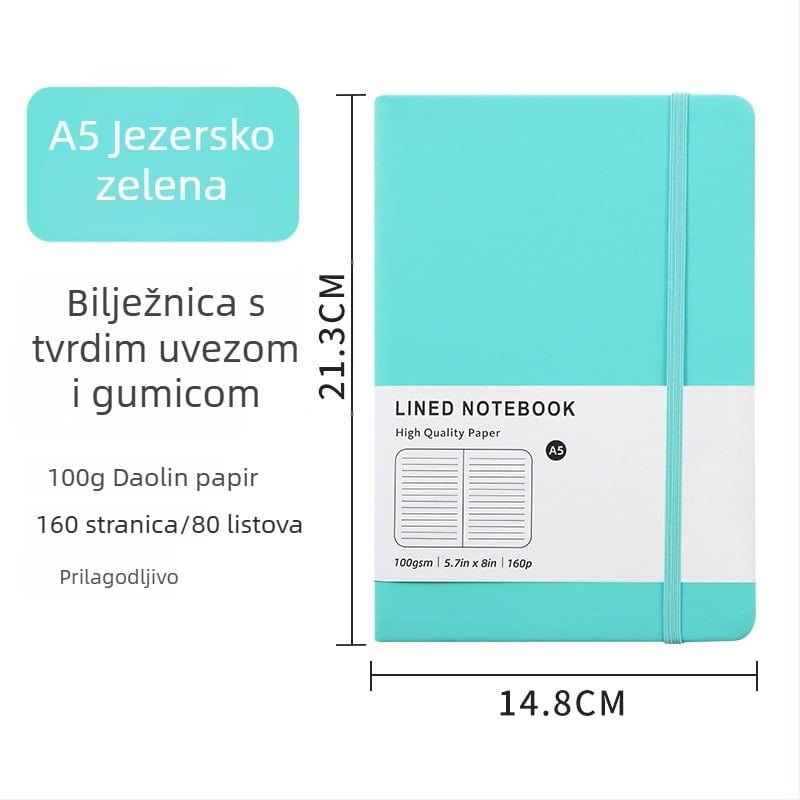 Poklon set: bilježnica s kožnim omotom i remenom (A5) te minimalistička bilježnica (A6)