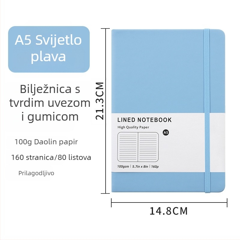 Poklon set: bilježnica s kožnim omotom i remenom (A5) te minimalistička bilježnica (A6)