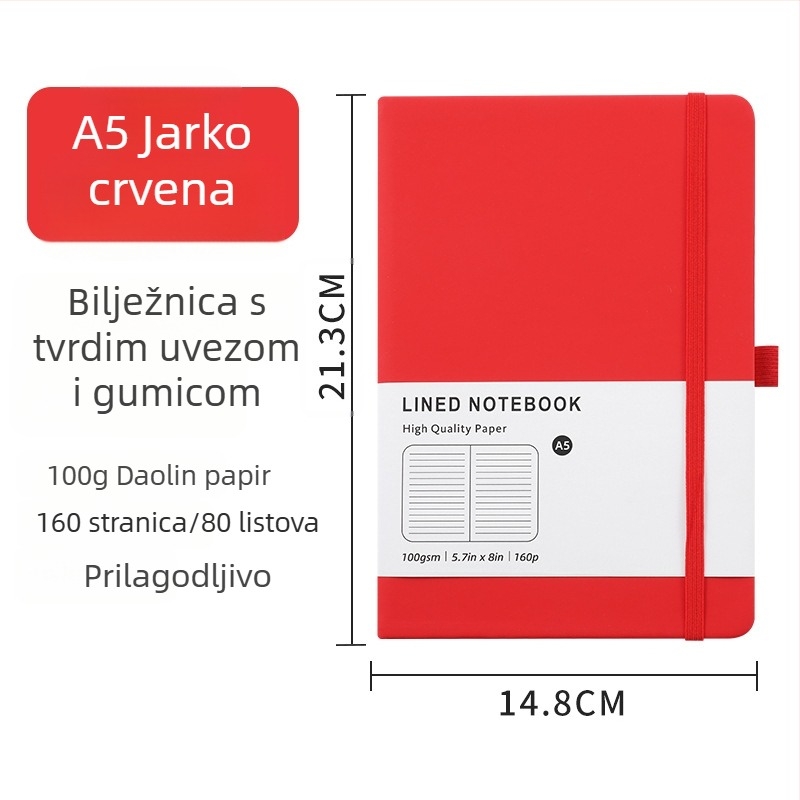 Poklon set: bilježnica s kožnim omotom i remenom (A5) te minimalistička bilježnica (A6)