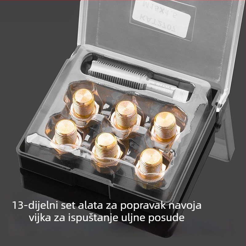 Alat za popravak oštećene navoje odvoda ulja kartera