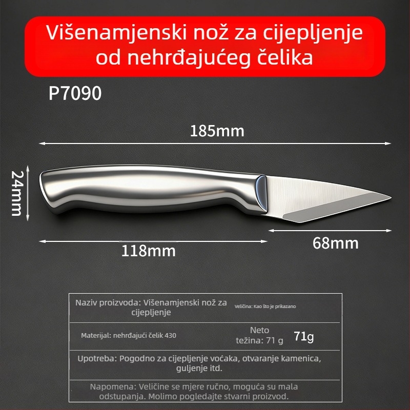 Profesionalni vrtni nož za cijepanje, za kućnu upotrebu, debeli visokokvalitetni nehrđajući čelik, višenamjenski alat za cijepanje voćaka.