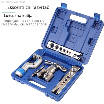 Set za proširenje rupa za aluminijske i bakrene cijevi, popravak klimatizacijskih sustava i hlađenja, proširivač cijevi s metričkim i imperijalnim dimenzijama