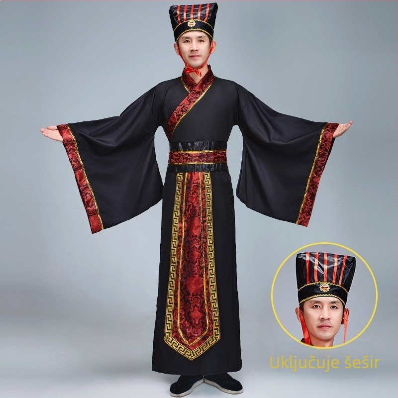 Odrasli tradicionalni kineski kostim – Tang dinastijski stil za ceremonije i recitacije, unisex