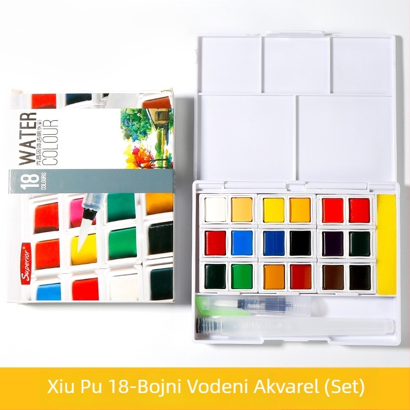 Xiupu set akvarela za učenike, početnike i djecu, 12/18/30 boja