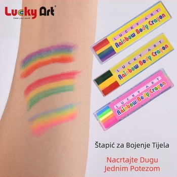 Pero za body painting s 6 boja za djecu – šareno crtanje na licu