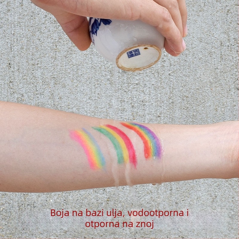 Pero za body painting s 6 boja za djecu – šareno crtanje na licu