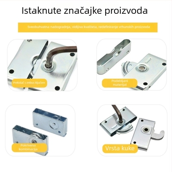 LED bočna brava za ormar, mehanički zatvarač s oprugom, izdržljiva i jednostavna za korištenje, moderan minimalistički stil