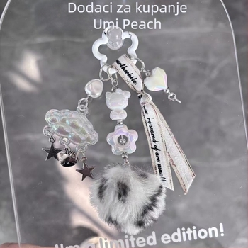 Plišani privjesak za torbu i telefon s lancem, sladak dodatak s animiranim likom mačića/Snoopy