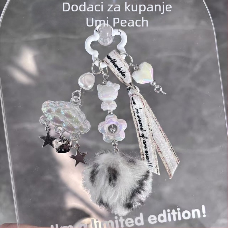 Plišani privjesak za torbu i telefon s lancem, sladak dodatak s animiranim likom mačića/Snoopy