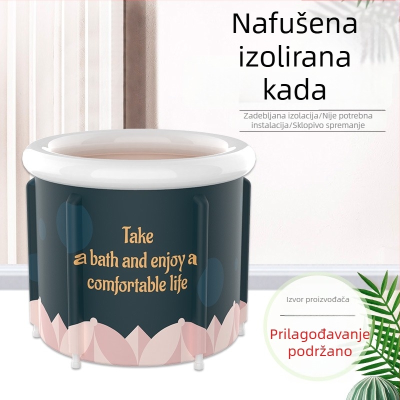 Naduvana kada za odrasle, ledena kupka, kućna upotreba, bez montaže, povećanih dimenzija, ojačana, sklopiva