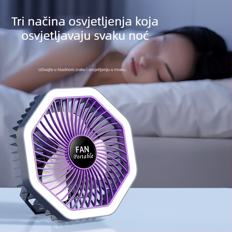 Kompaktni viseći USB ventilator za dvokatnu postelju sa mrežom protiv komaraca, tih ventilator za ured ili dom