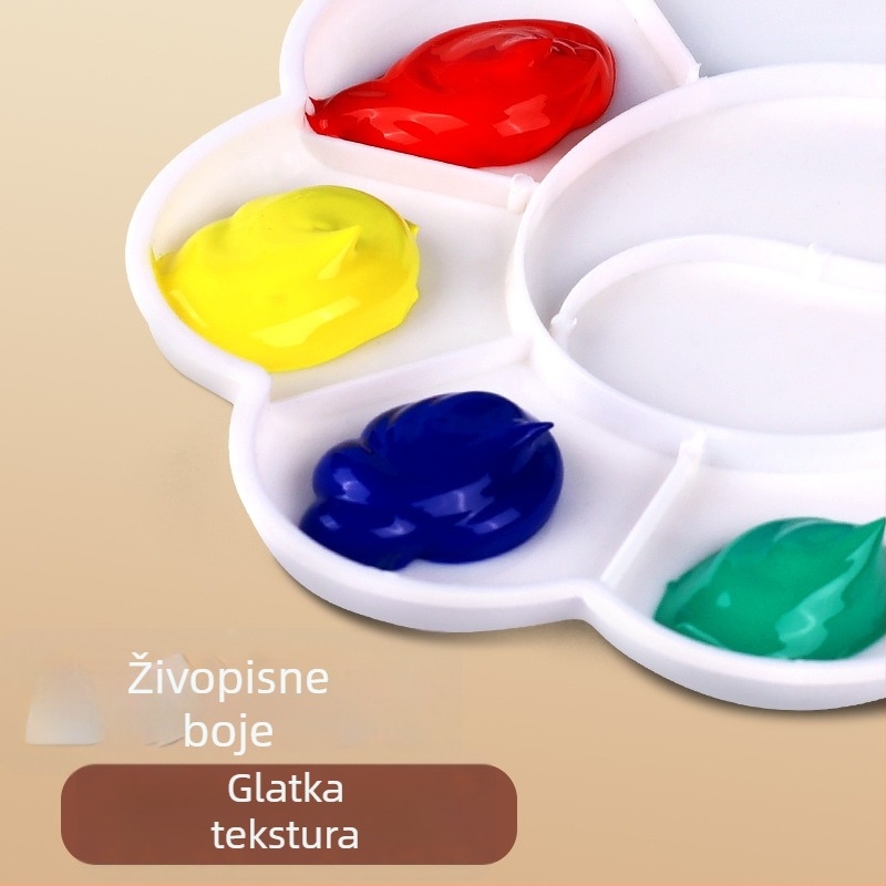 Set kineske slikarske za početnike: 12 boja pigmenta s kistom za djecu, 24 boje tintom za slikanje