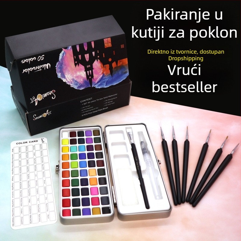 Seamiart Set akvarelnih boja – 50/72/90/100/128 boja
