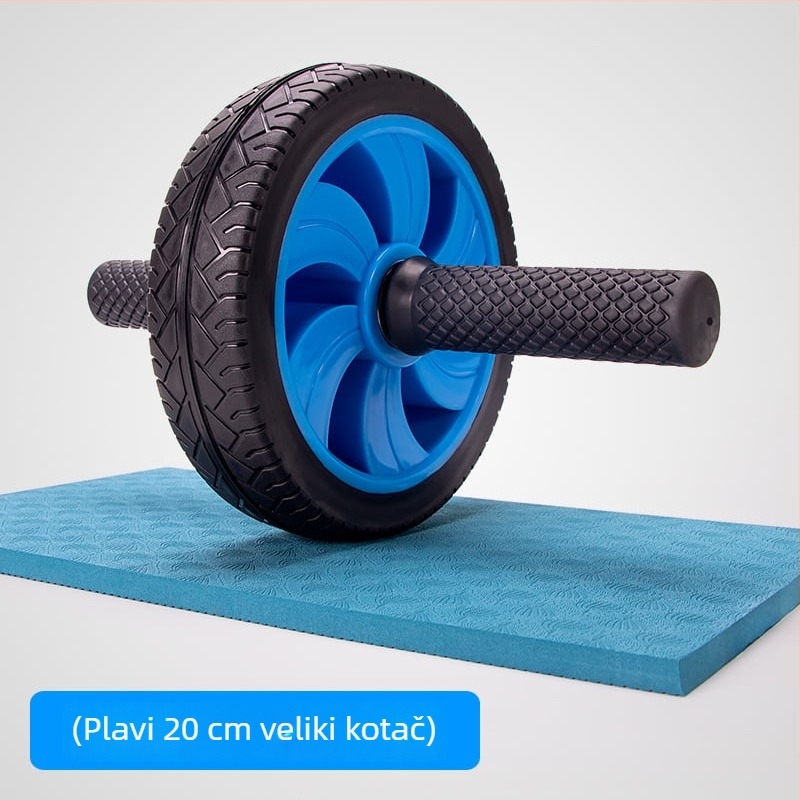 Jednokolni trbušni valjak s ležajevima i gumom za tiho kretanje