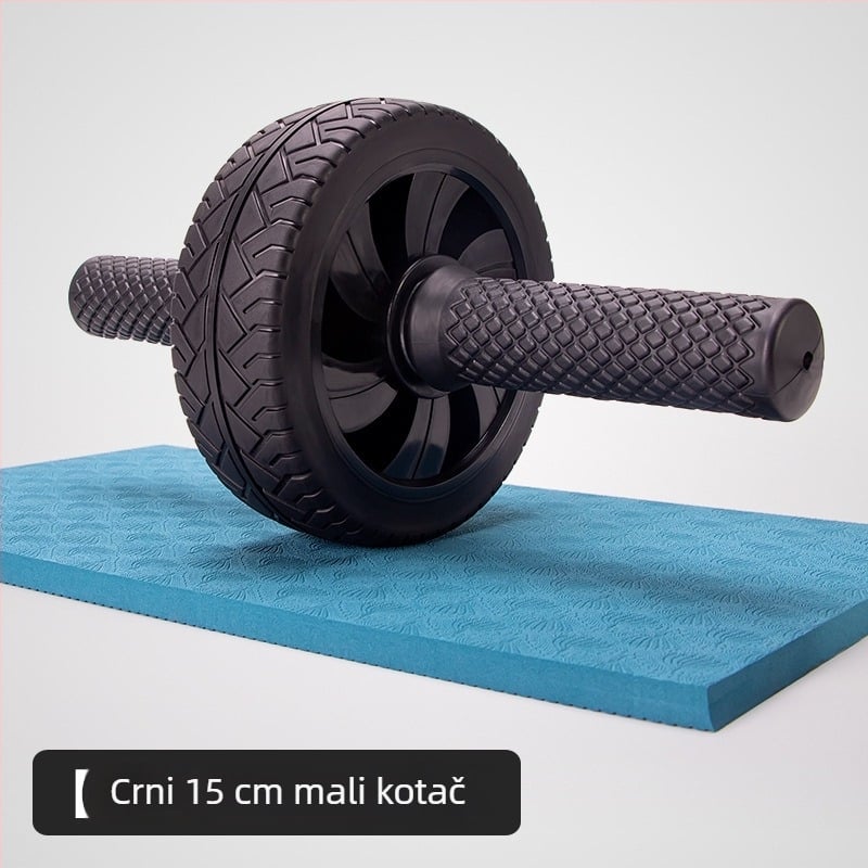 Jednokolni trbušni valjak s ležajevima i gumom za tiho kretanje