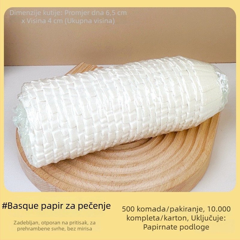 Zhongli Basque papir za tepsiju otporan na masnoću 3/4/6 inča – papir za pečenje za rezanje torti