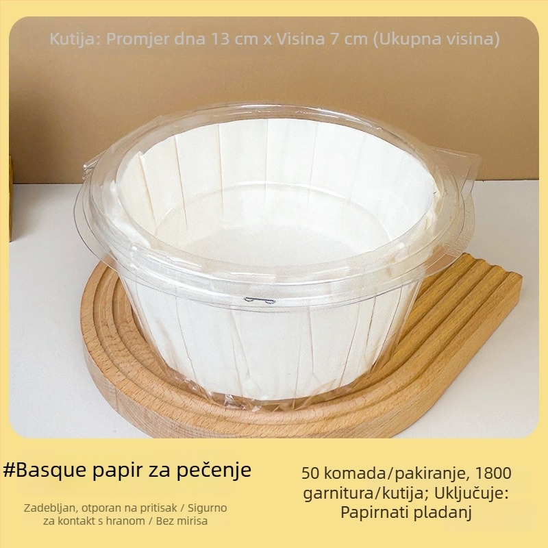 Zhongli Basque papir za tepsiju otporan na masnoću 3/4/6 inča – papir za pečenje za rezanje torti