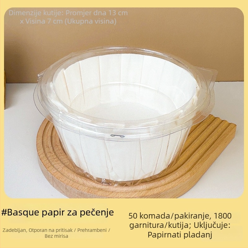 Zhongli Basque papir za tepsiju otporan na masnoću 3/4/6 inča – papir za pečenje za rezanje torti