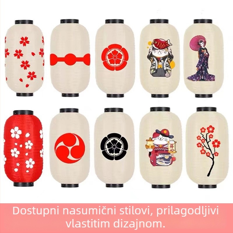 Lanterna s temom 24 sunčanih razdoblja, japanski vanjski vodootporan dizajn, platnena umjetnička lampa, sklopiva lampa u obliku dinje za sushi barove i izakaye