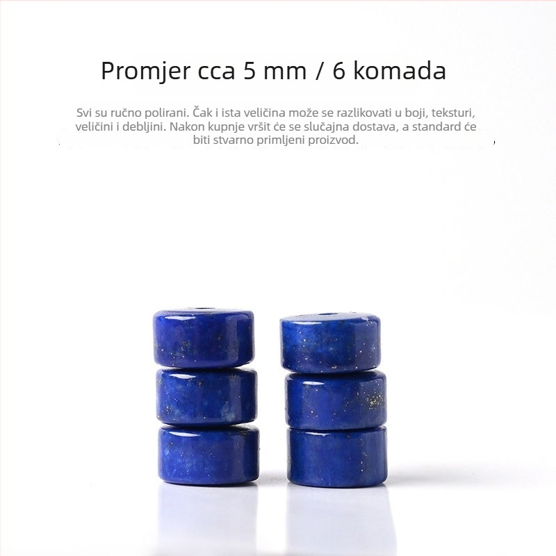 Prirodne spacer perle od lapisa lazuli za DIY nakit – odvojne perle za narukvice